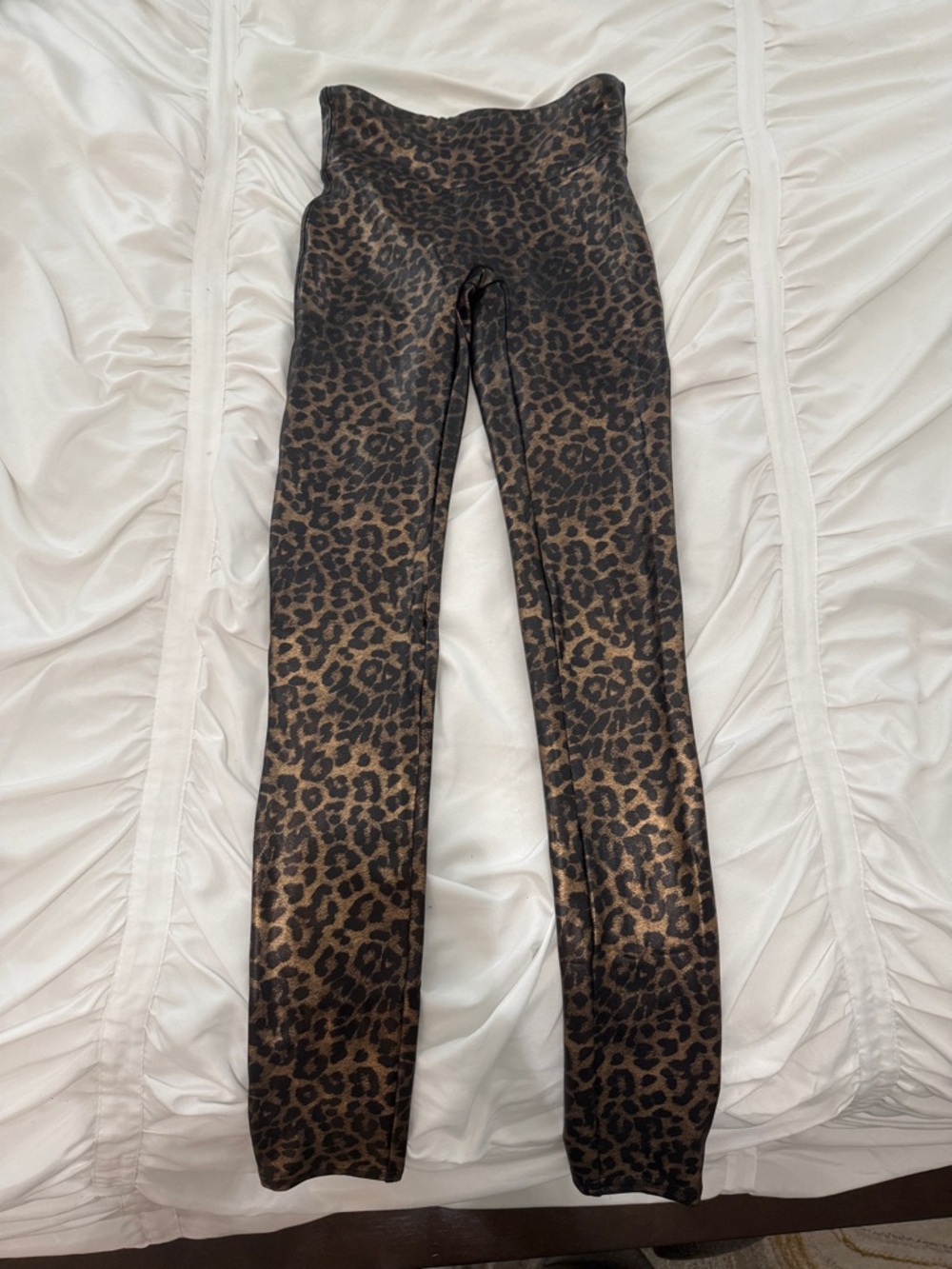 SPANX Black & Brown Leopard Print Leggings